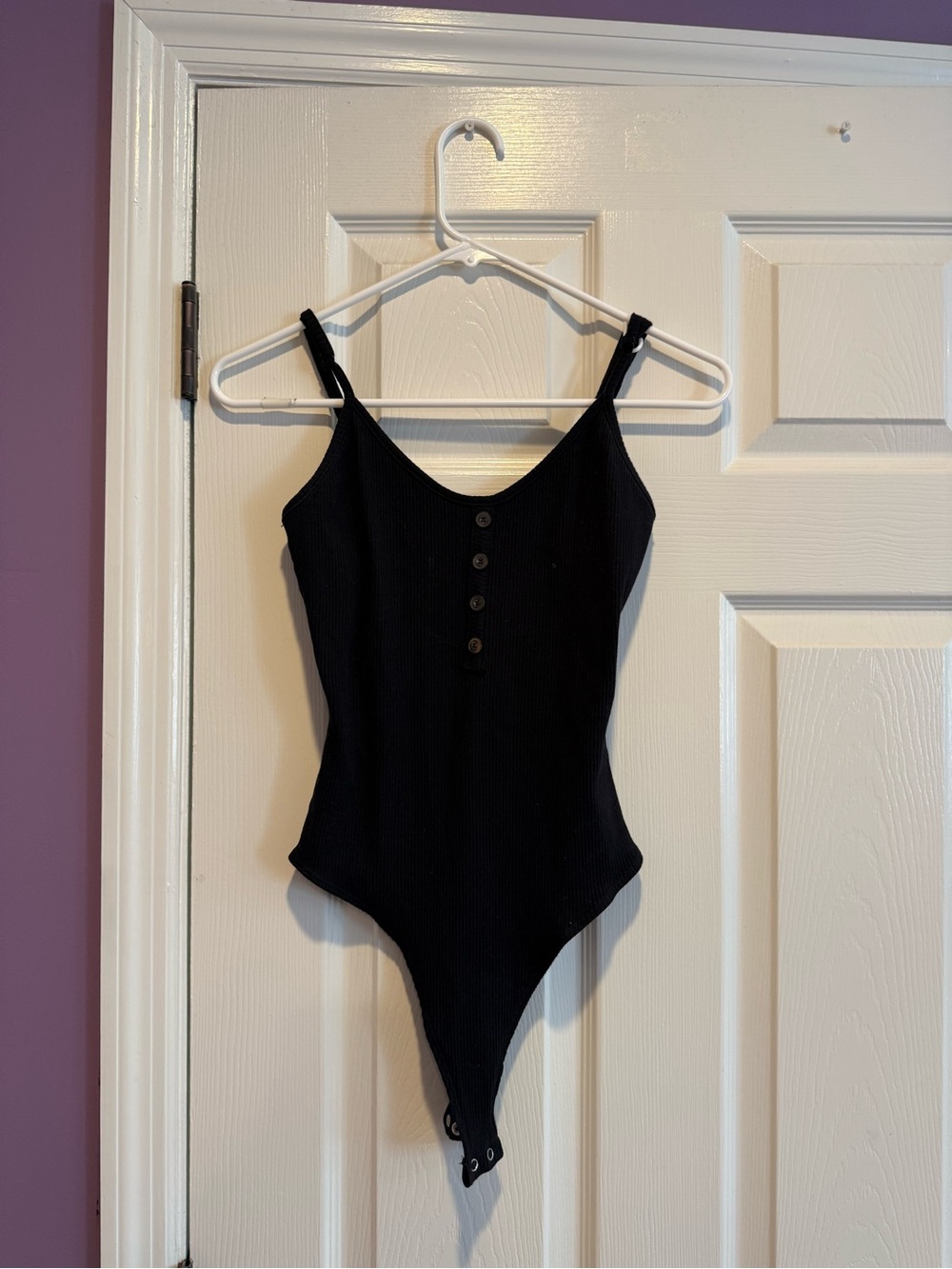 Sky and Sparrow Black Ribbed Button-Front Kids One-Piece Bodysuit
